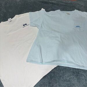 Pair of Simply Southern Short Sleeve Women’s Size XL T-shirts White and Blue